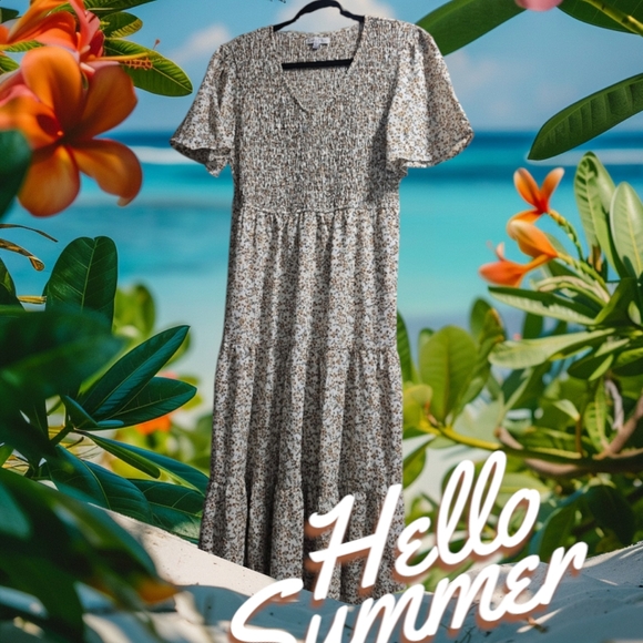 Saving Paige dress Maxi v neck - Picture 1 of 4